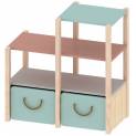 Стеллаж модульный для игрушек ''Скандинавия'' модуль 2 с ящиками